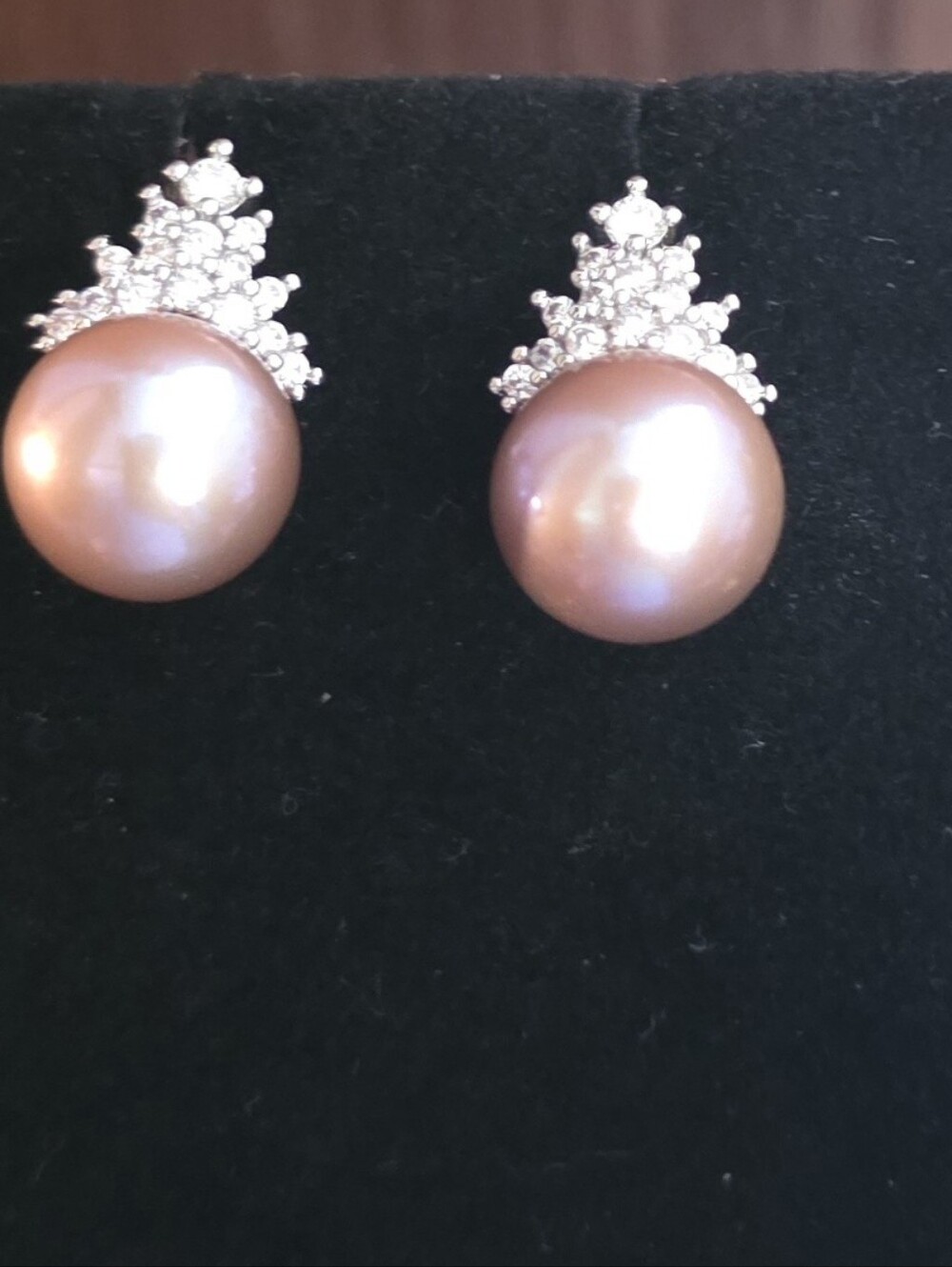 Pink Pearl Sterling Silver Earrings - Women Jewelry